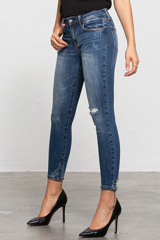 Mid-Rise Ankle Skinnies