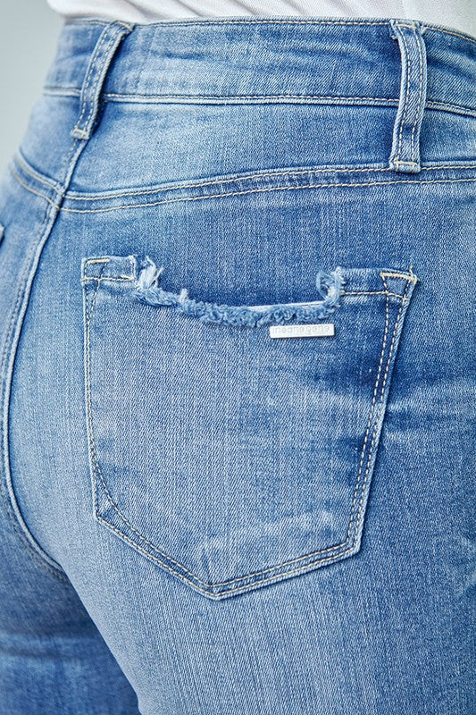 High Rise Ankle Skinnies