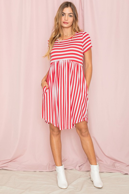 Stripe Mini Dress+