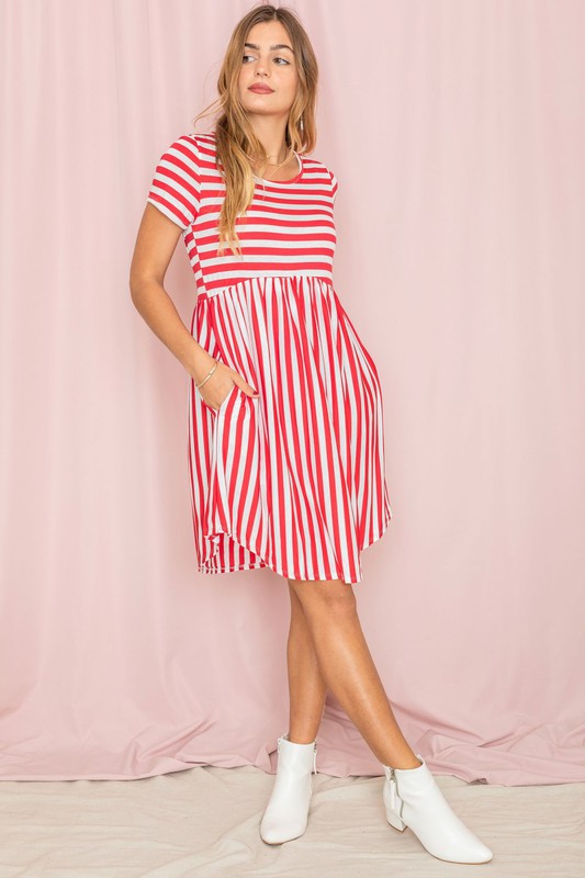 Stripe Mini Dress+