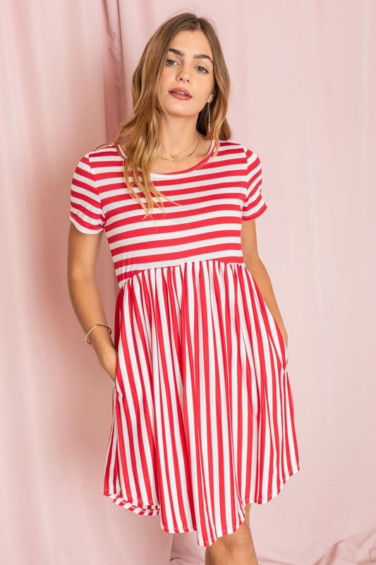 Stripe Mini Dress+