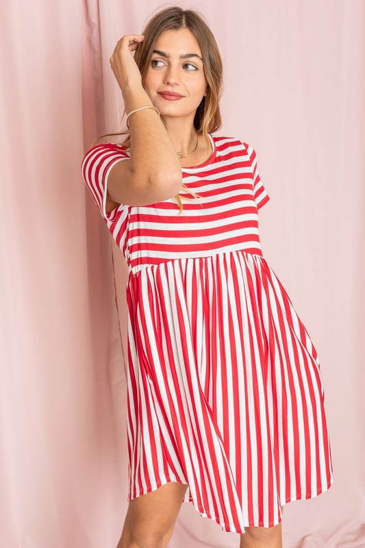 Stripe Mini Dress+