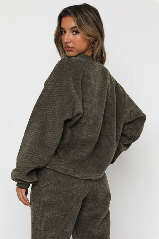 Two Piece Comfy Corduroy Set