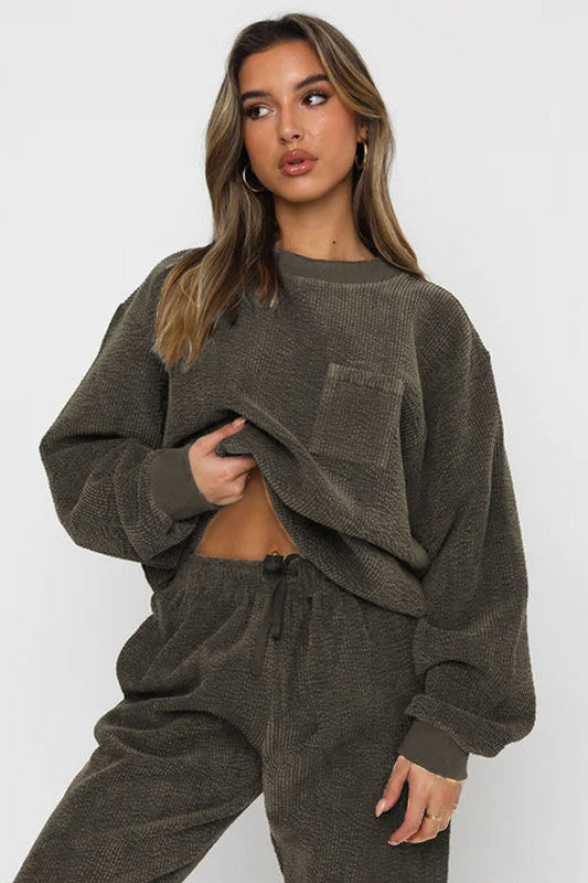 Two Piece Comfy Corduroy Set