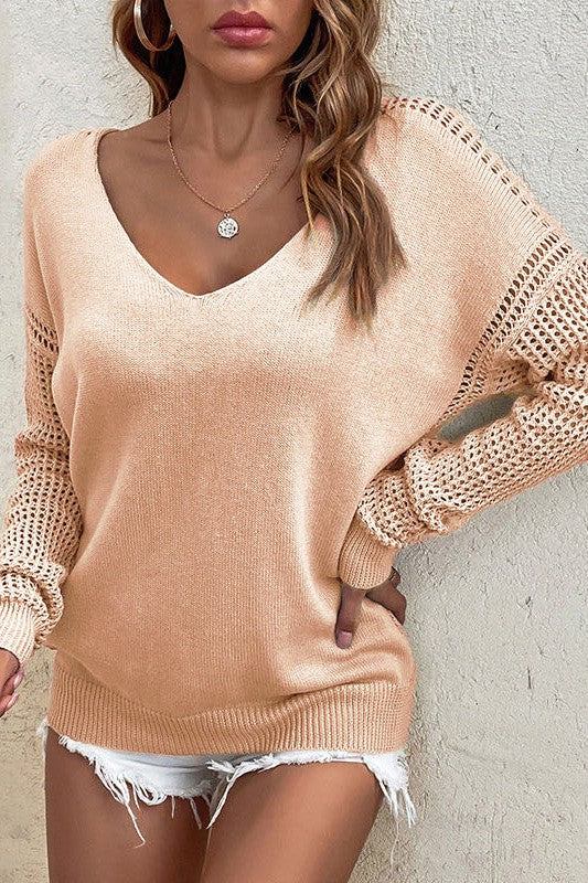 Eyelet Sleeve Top