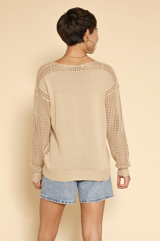Eyelet Sleeve Top