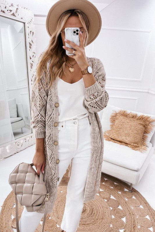 Eyelet Cardigan