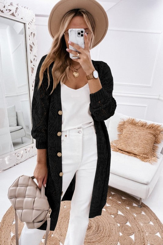 Eyelet Cardigan