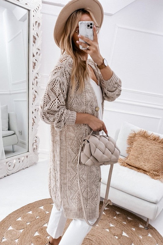 Eyelet Cardigan