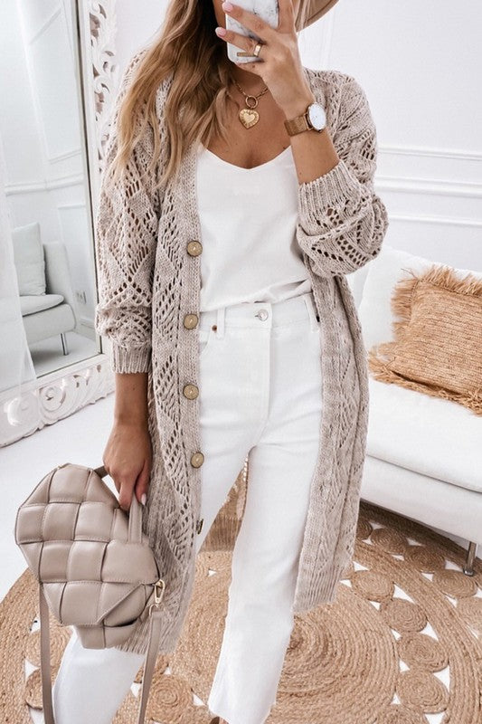 Eyelet Cardigan