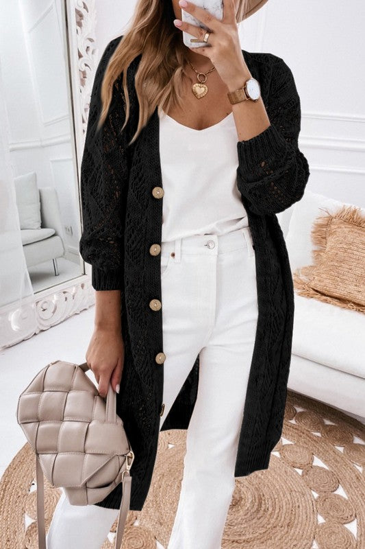 Eyelet Cardigan