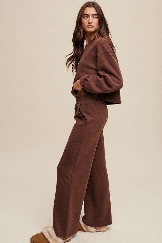Knit Sweat Top and Pants Lounge Set