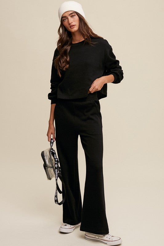 Knit Sweat Top and Pants Lounge Set