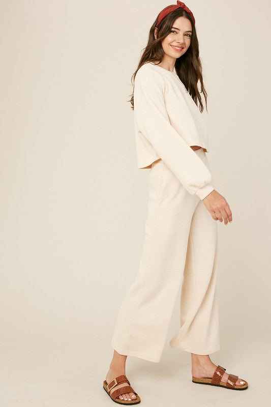 Knit Sweat Top and Pants Lounge Set