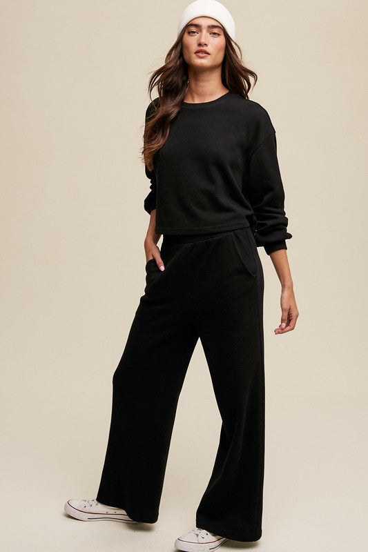 Knit Sweat Top and Pants Lounge Set