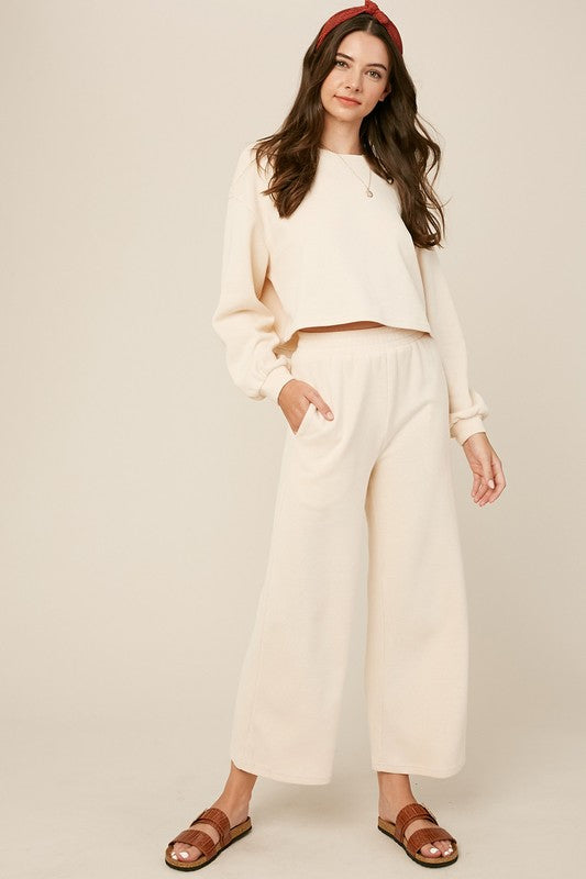Knit Sweat Top and Pants Lounge Set