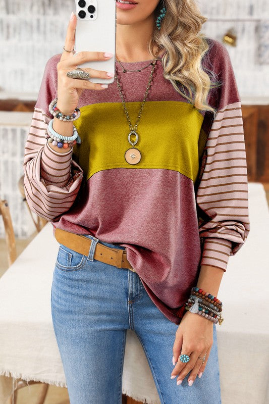 Colorblock Striped Top