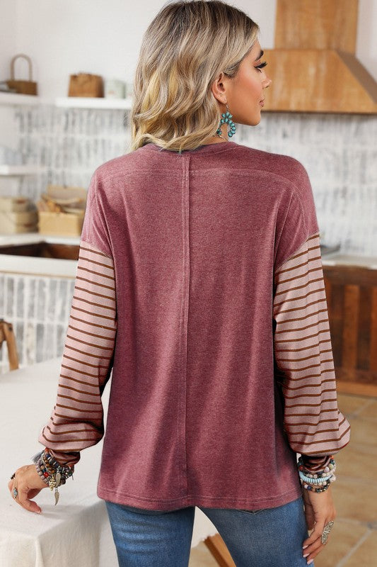 Colorblock Striped Top