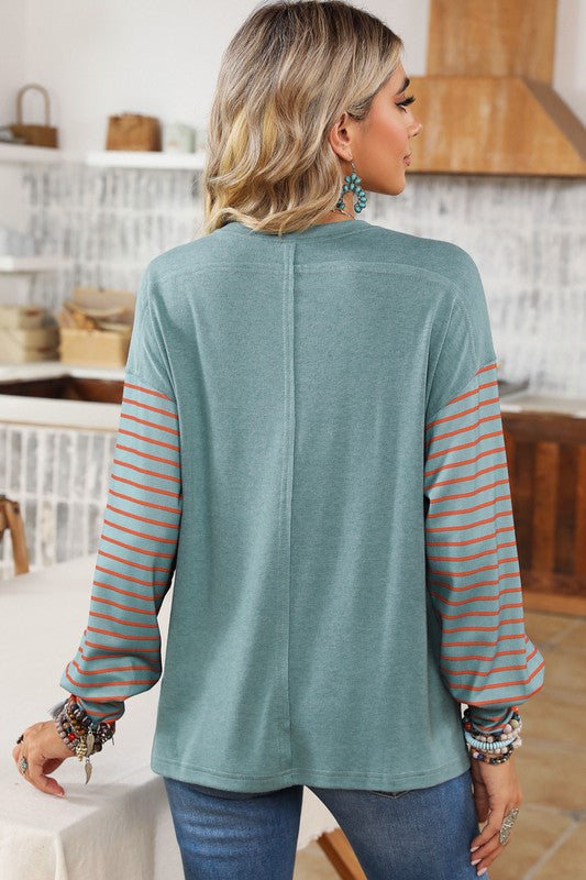 Colorblock Striped Top