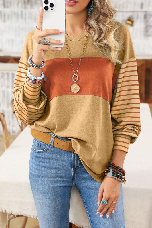 Colorblock Striped Top