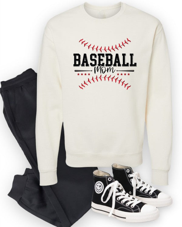 Baseball Mom Red Stitch Sweatshirt