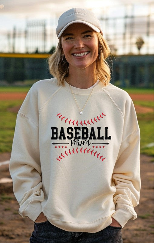 Baseball Mom Red Stitch Sweatshirt