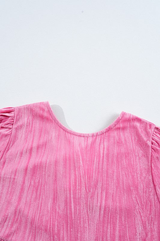 Ruffled Velvet Mini Dress