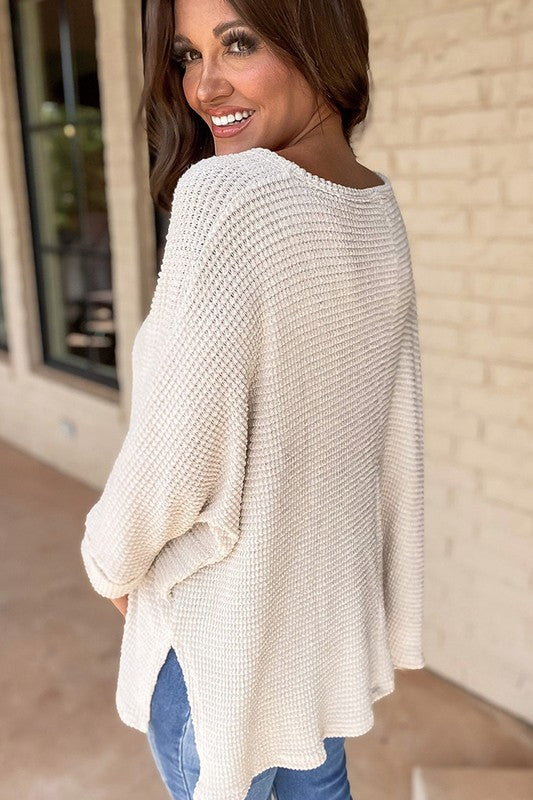 Waffle Knit Top
