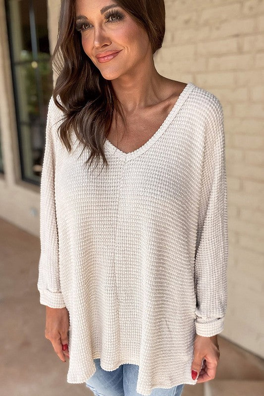 Waffle Knit Top