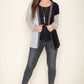 Color Block Knit Cardigan+