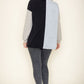 Color Block Knit Cardigan+