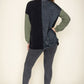 Color Block Knit Cardigan+