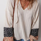 Patchwork V Neck