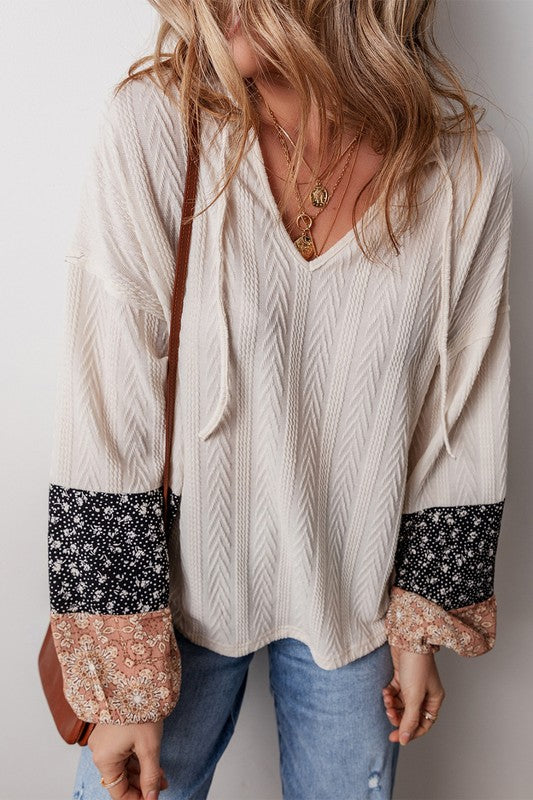 Patchwork V Neck