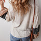 Patchwork V Neck