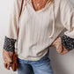 Patchwork V Neck