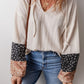 Patchwork V Neck