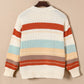 Striped Color Drop Shoulder Sweater