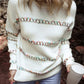 White Crossed Stitch Sweater