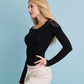Cotton Long Sleeve Henley Top