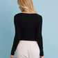 Cotton Long Sleeve Henley Top