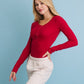 Cotton Long Sleeve Henley Top