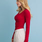 Cotton Long Sleeve Henley Top