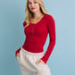 Cotton Long Sleeve Henley Top
