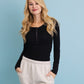 Cotton Long Sleeve Henley Top