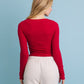 Cotton Long Sleeve Henley Top