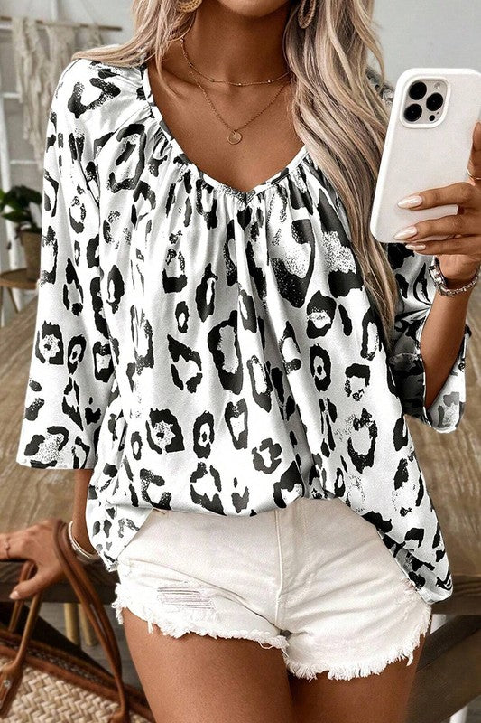 Leopard Print Blouse