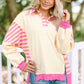 Patchwork Collared Sweatshirt
