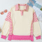 Patchwork Collared Sweatshirt