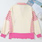 Patchwork Collared Sweatshirt